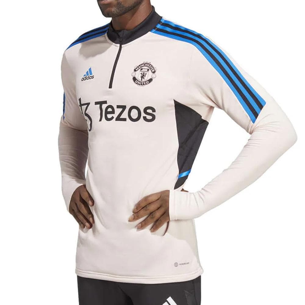 Manchester United Sweat Training Rose Homme Adidas 22/23 1