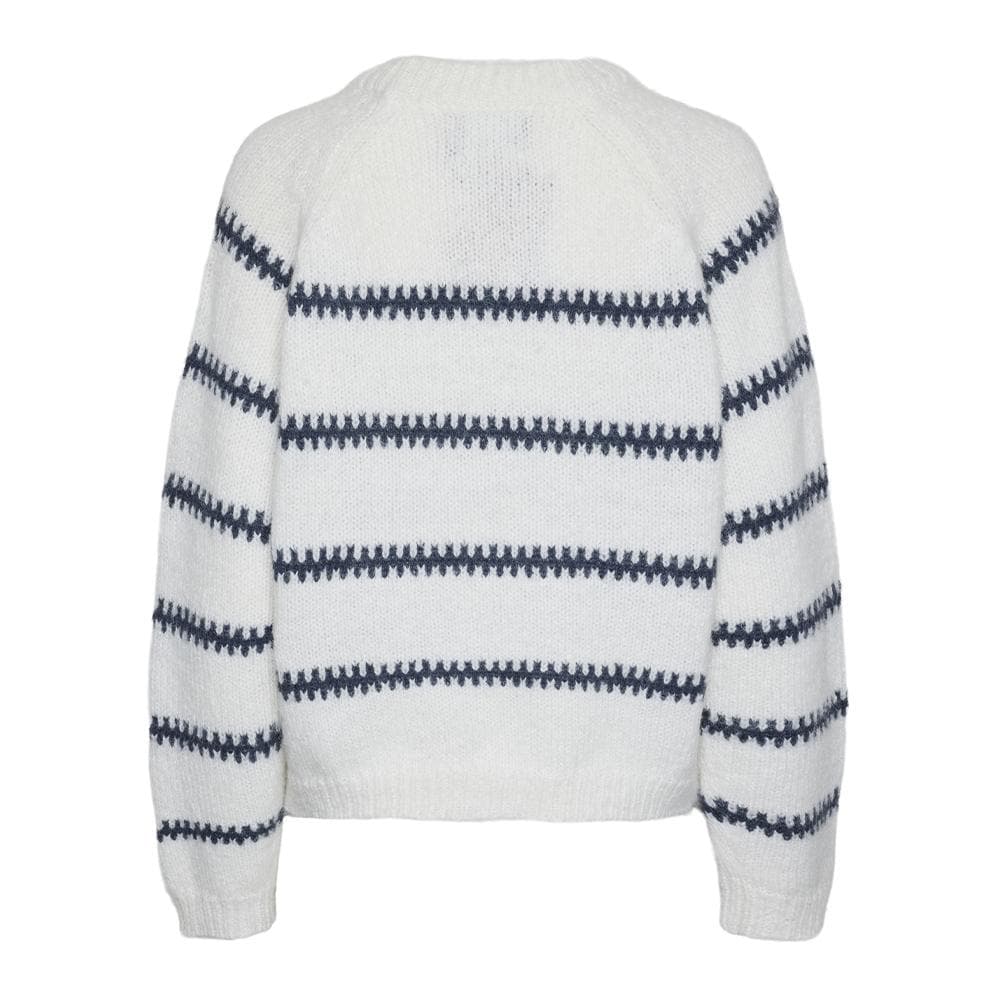 Pull Blanc/Marine Femme Pieces Sonja 2