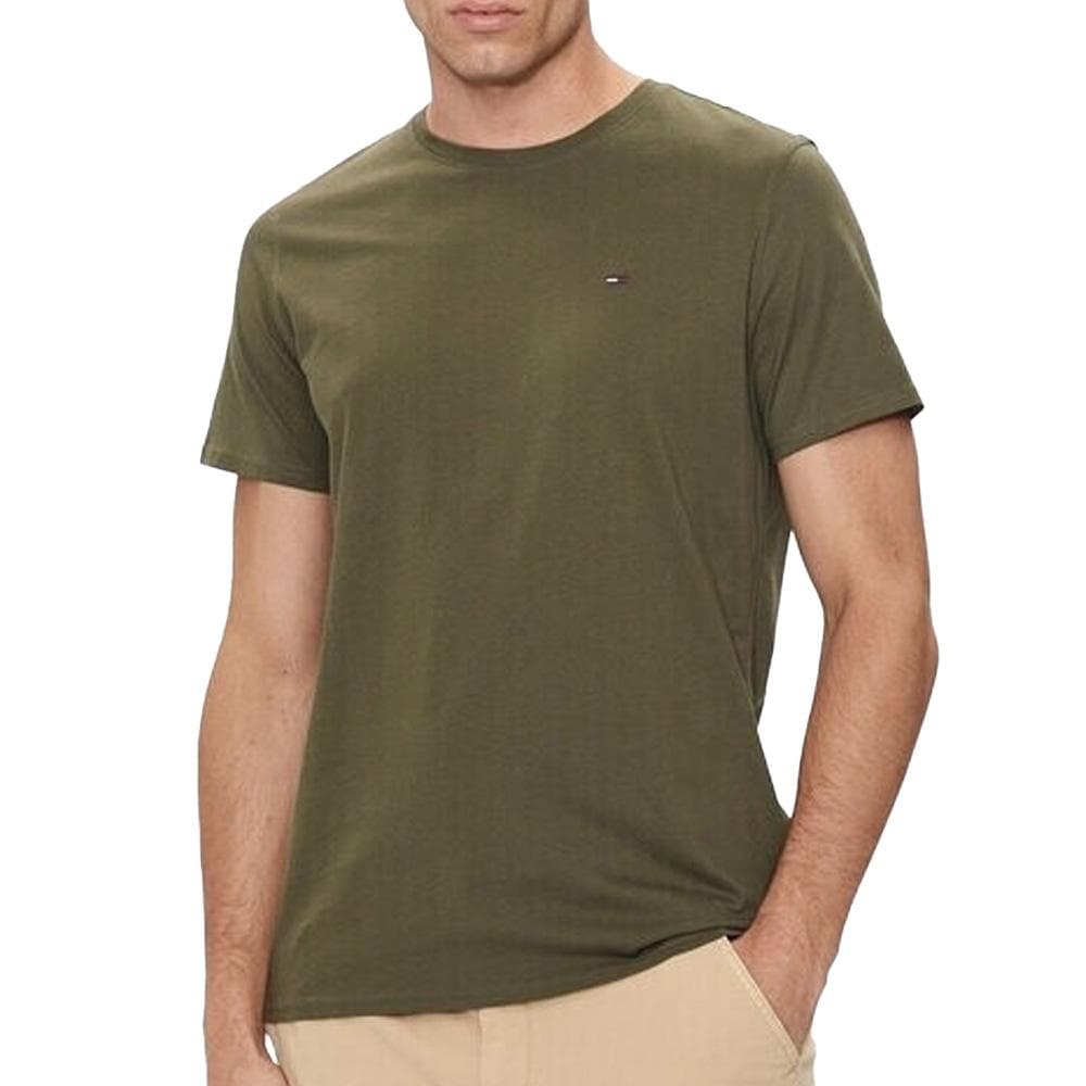 T-shirt Kaki Homme Tommy Hilfiger Tjm Xslim Jersey 1