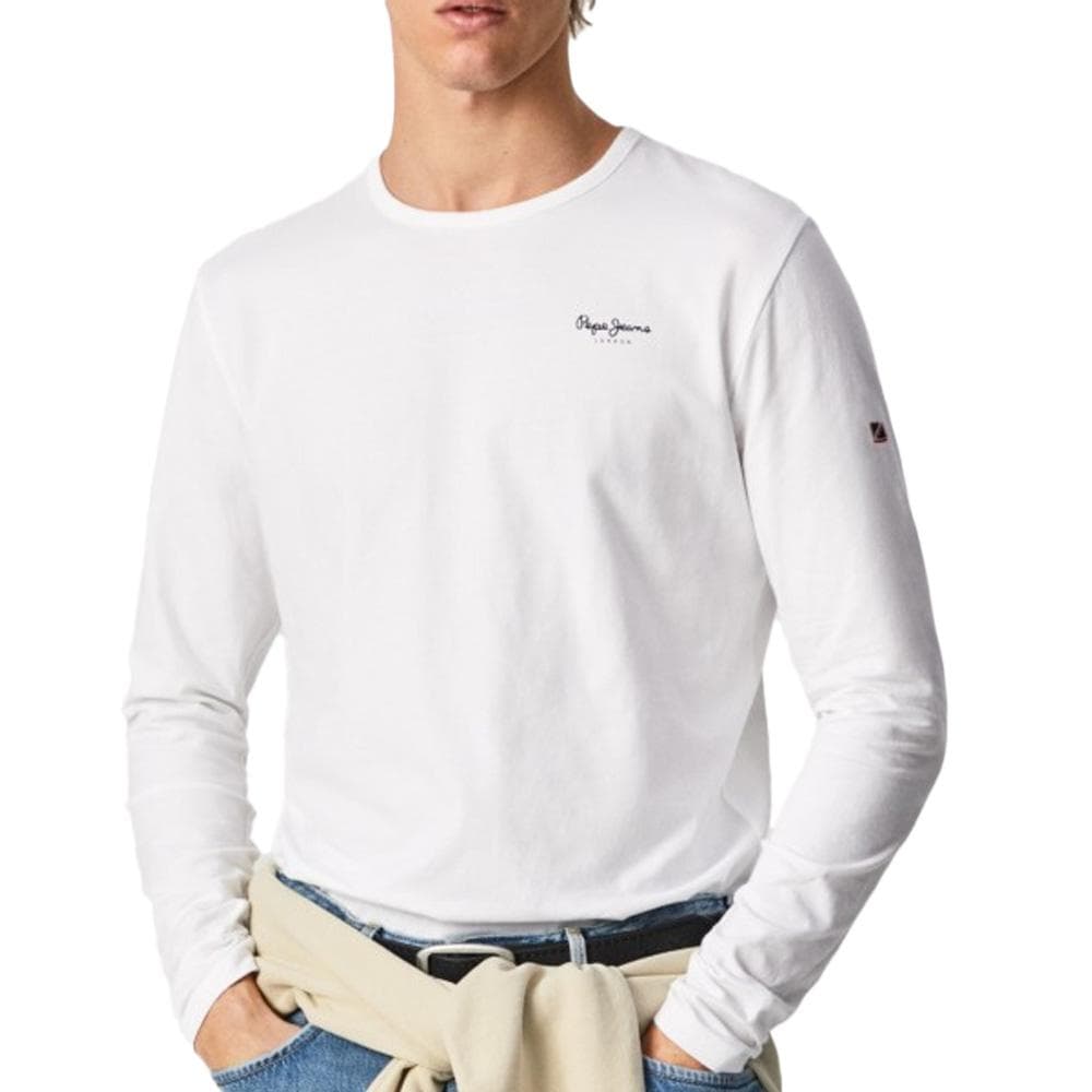 T-Shirt Manches Longues Blanc Homme Pepe jeans Original Basic 2 1