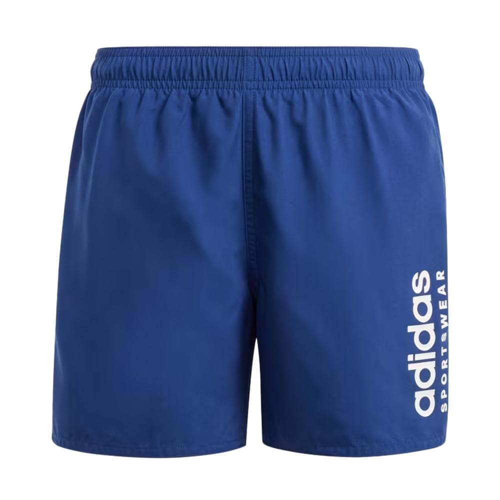 Short Bleu Garçon Adidas Ess L Clx 1