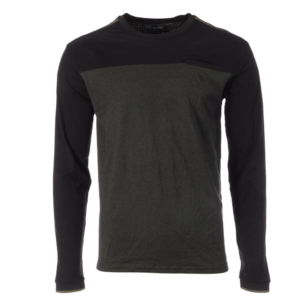 T-Shirt Manches Longues Noir/Kaki Homme RMS26 91112 1