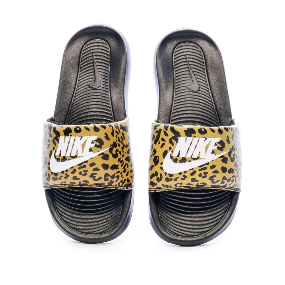 Claquettes Noir/Léopard Femme Nike Victori One 3