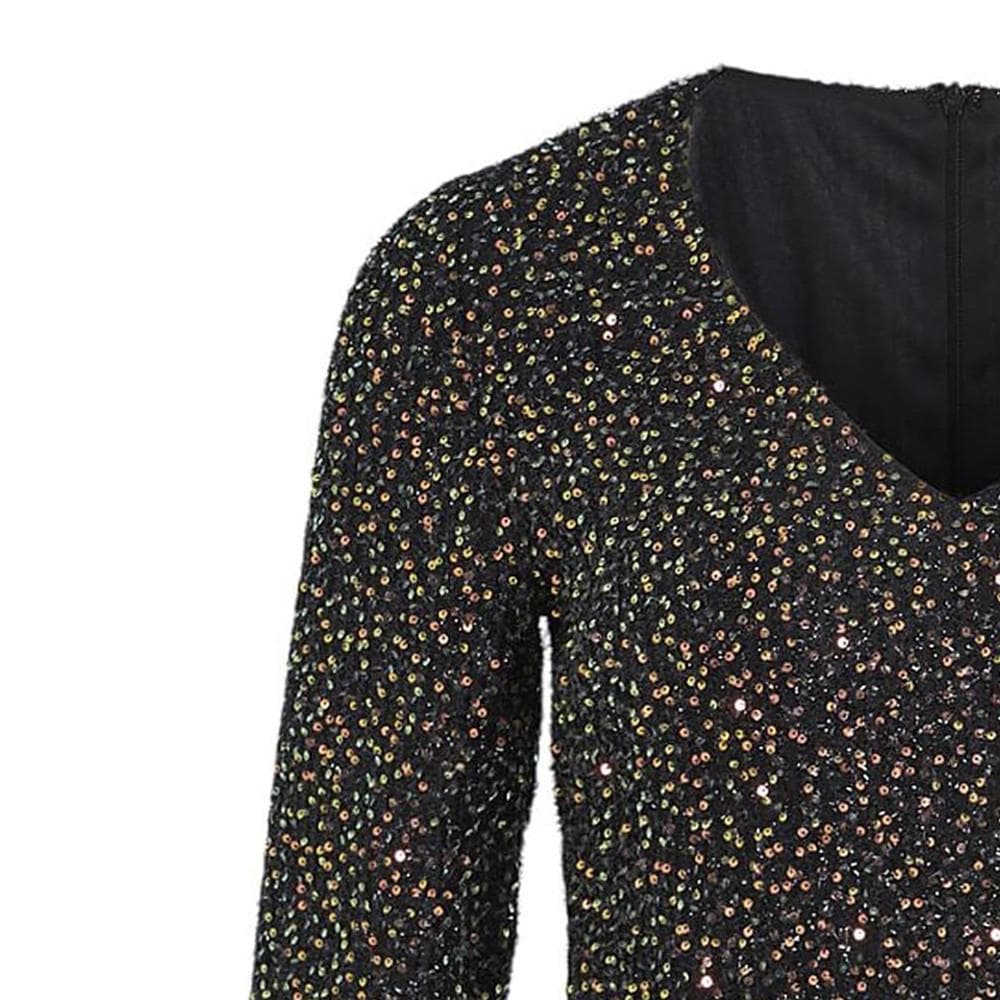 Robe Noir à Sequin Noir Femme Vila Scara 3