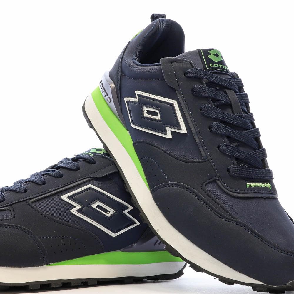 Baskets Marine/Vert Homme Lotto Twenty 5 7