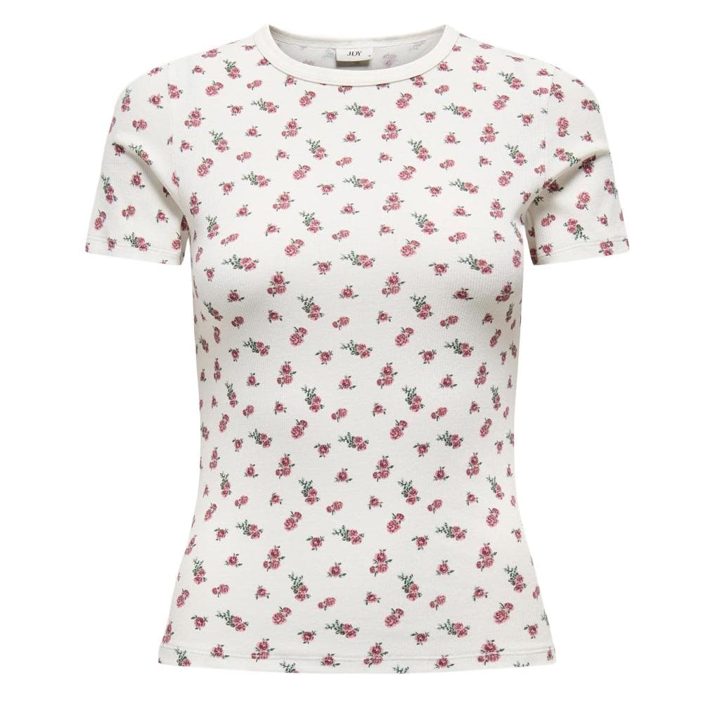 T-Shirt Blanc/Rouge Femme JDY Lucky 3