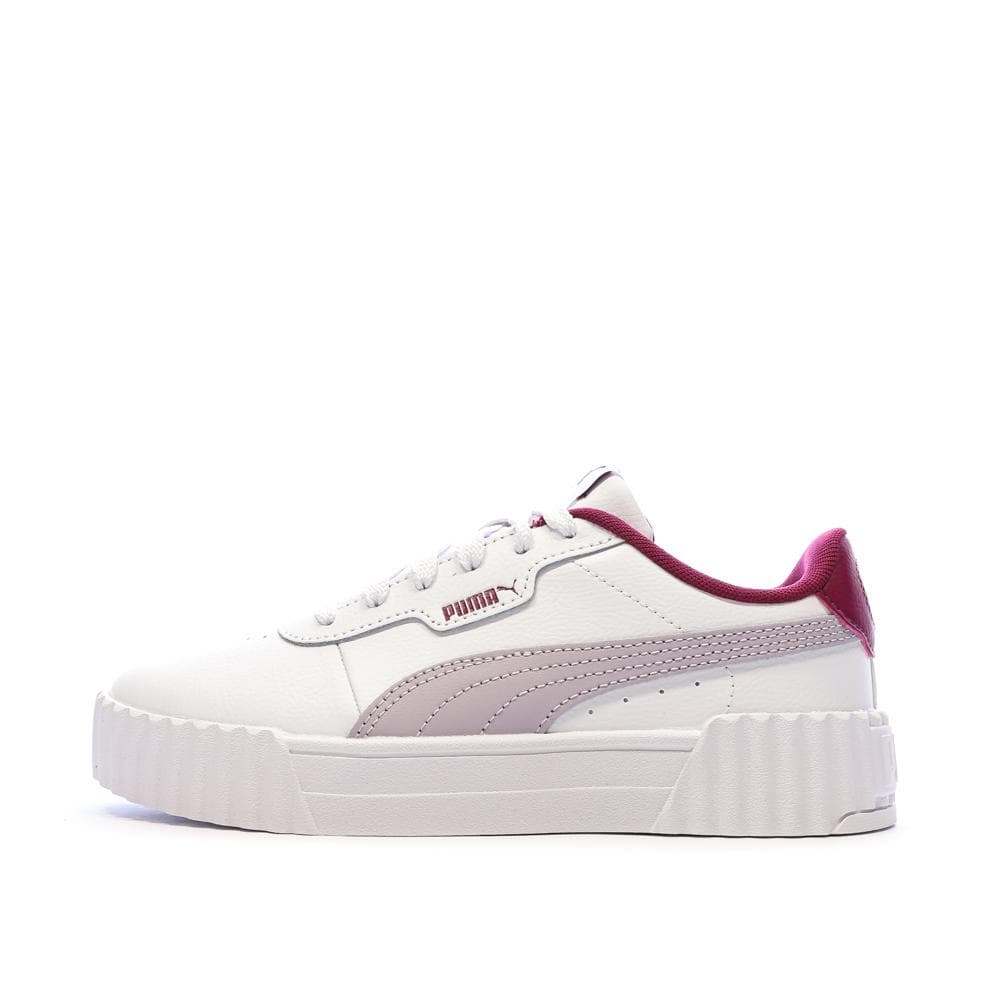 Baskets Blanches/Grises Fille Puma Carina 3.0 1