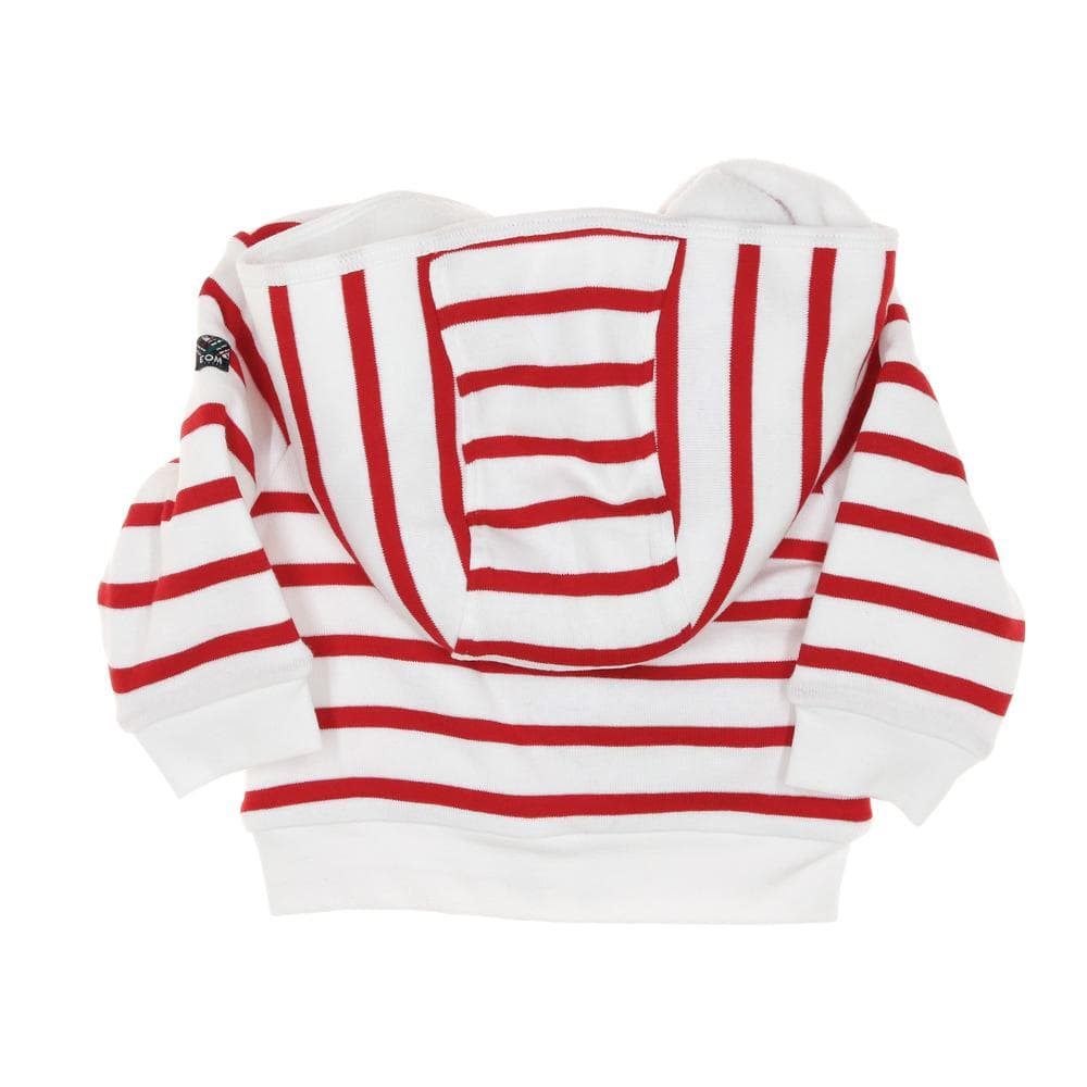 Sweat Zippé Rouge/Blanc Rayure Garçon EOM Bananova 2