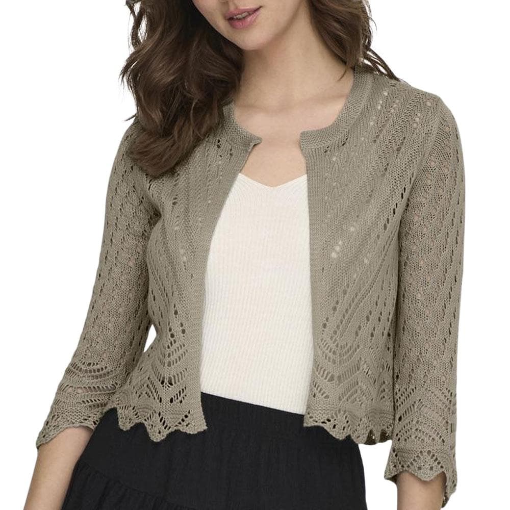 Cardigan Marron Femme JDY Sun 3/4 Cropped 1