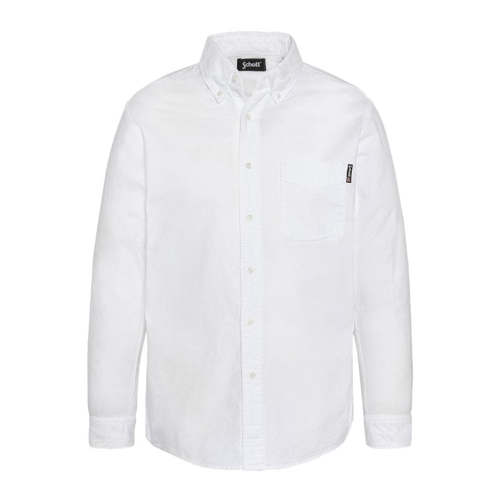 Chemise Blanche Homme Schott Oxford 1