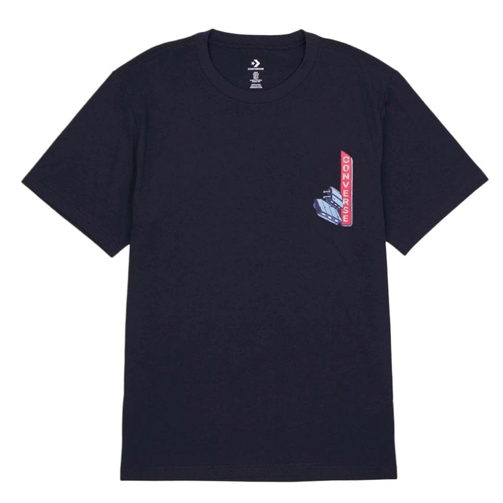 T-Shirt Noir Homme Converse Back 1