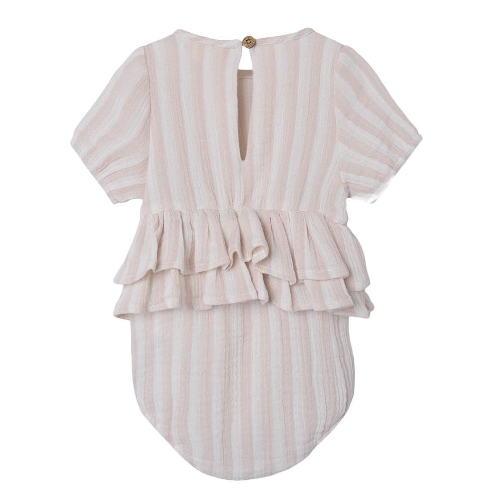 Barboteuse Blanche/Rose Fille Lil' Atelier Nbffemke 2