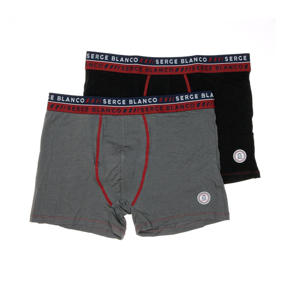 x2 Boxers Noir/Gris Serge Homme Blanco Class3 1