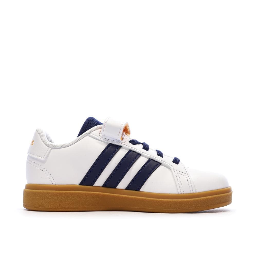 Baskets Blanche/Bleu Garçon Adidas Grand Court 2.0 El C 2