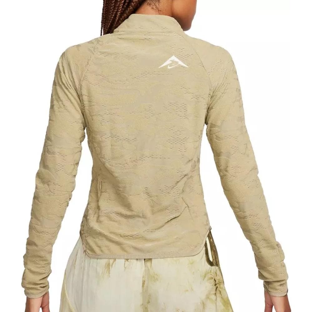 T-shirt Manches Longues Kaki Femme Nike Midlayer 2