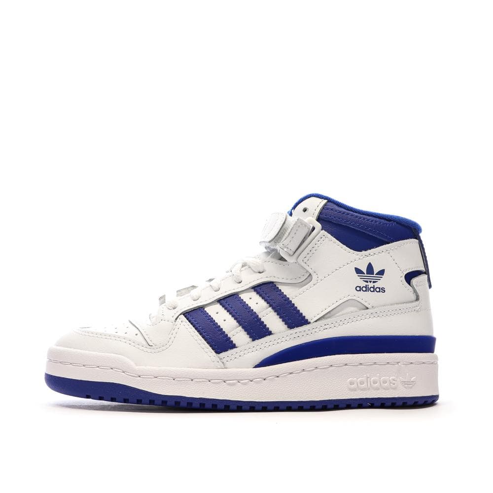 Baskets Blanches/Bleu Garçon Adidas Forum Mid 1