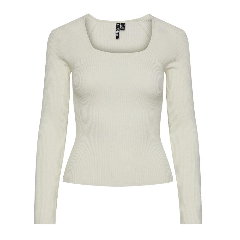 T-Shirt Manches Longues Blanc Femme Pieces Kalu 1