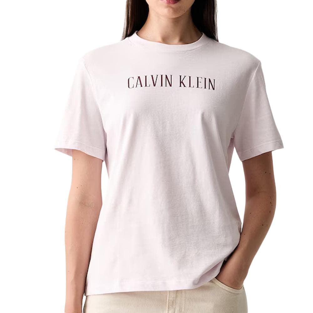 T-Shirt Blanc Femme Calvin Klein Jeans Varsity 1