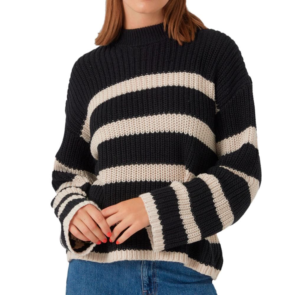 Pull Noir/Beige Femme Vero Moda Hilda 1