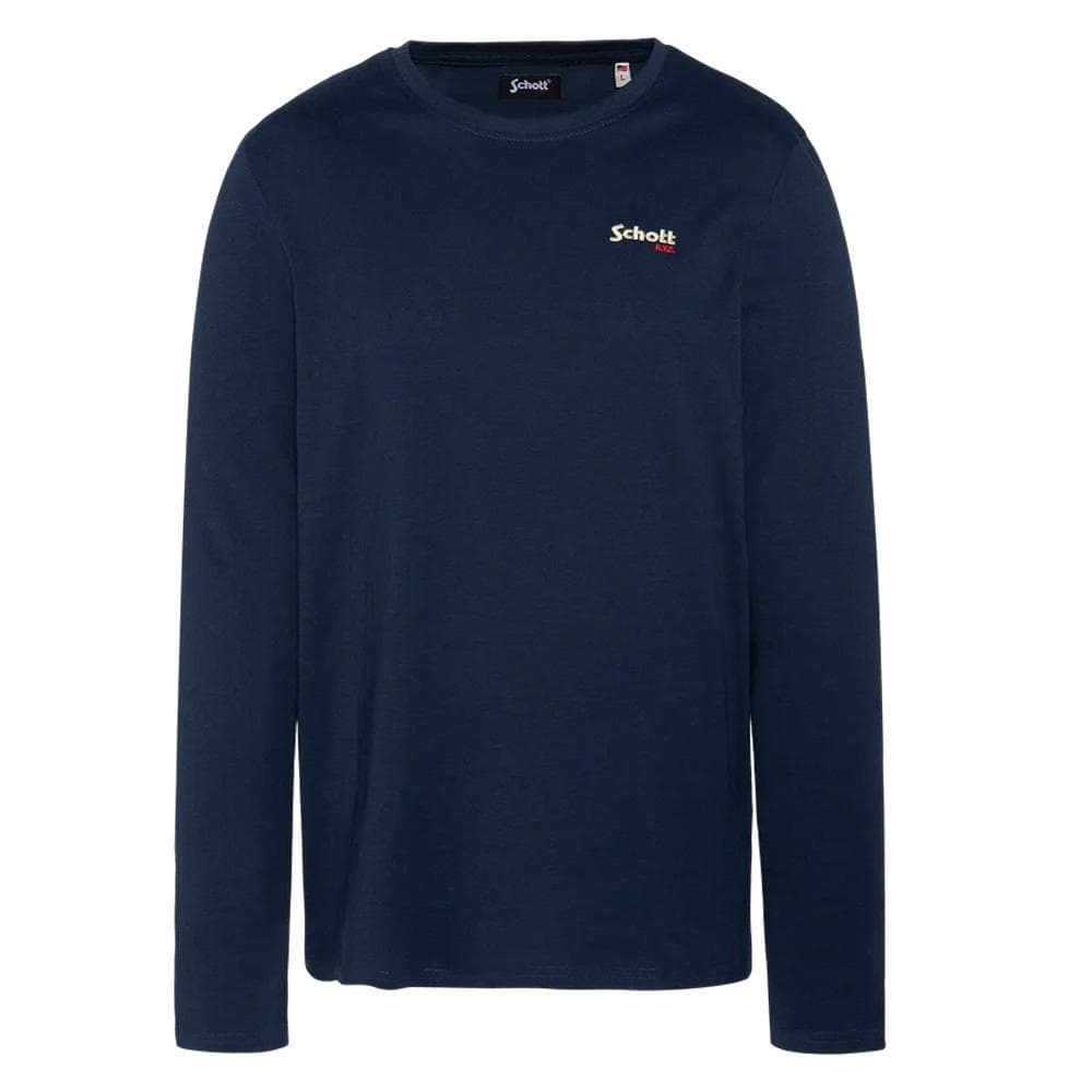 T-shirt Marine Homme Schott BRODEDML 1