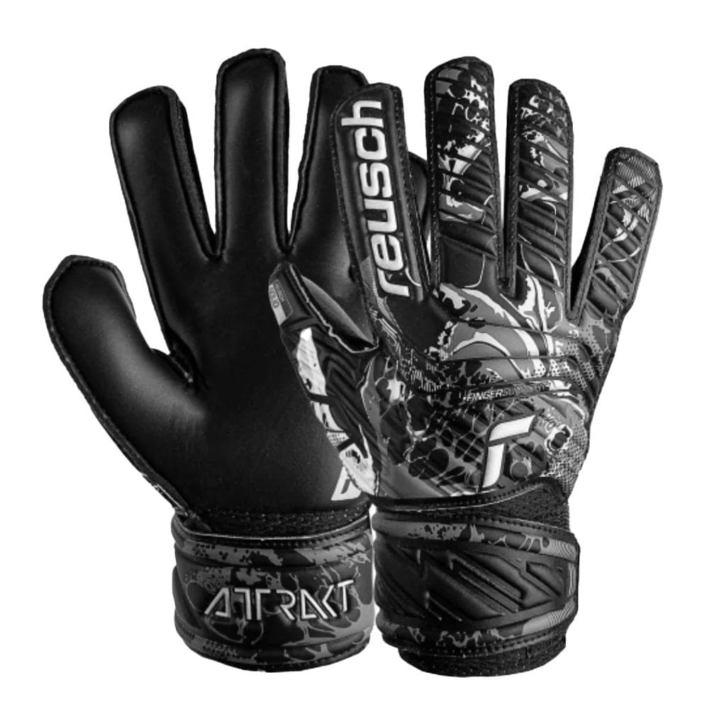 Gants de Gardien Noir/Gris Homme Reusch Attrakt Solid Finger 1