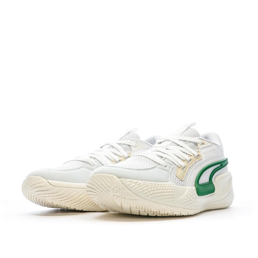 Chaussures de Basketball Blanc/Vert Homme Puma Court Rider 6