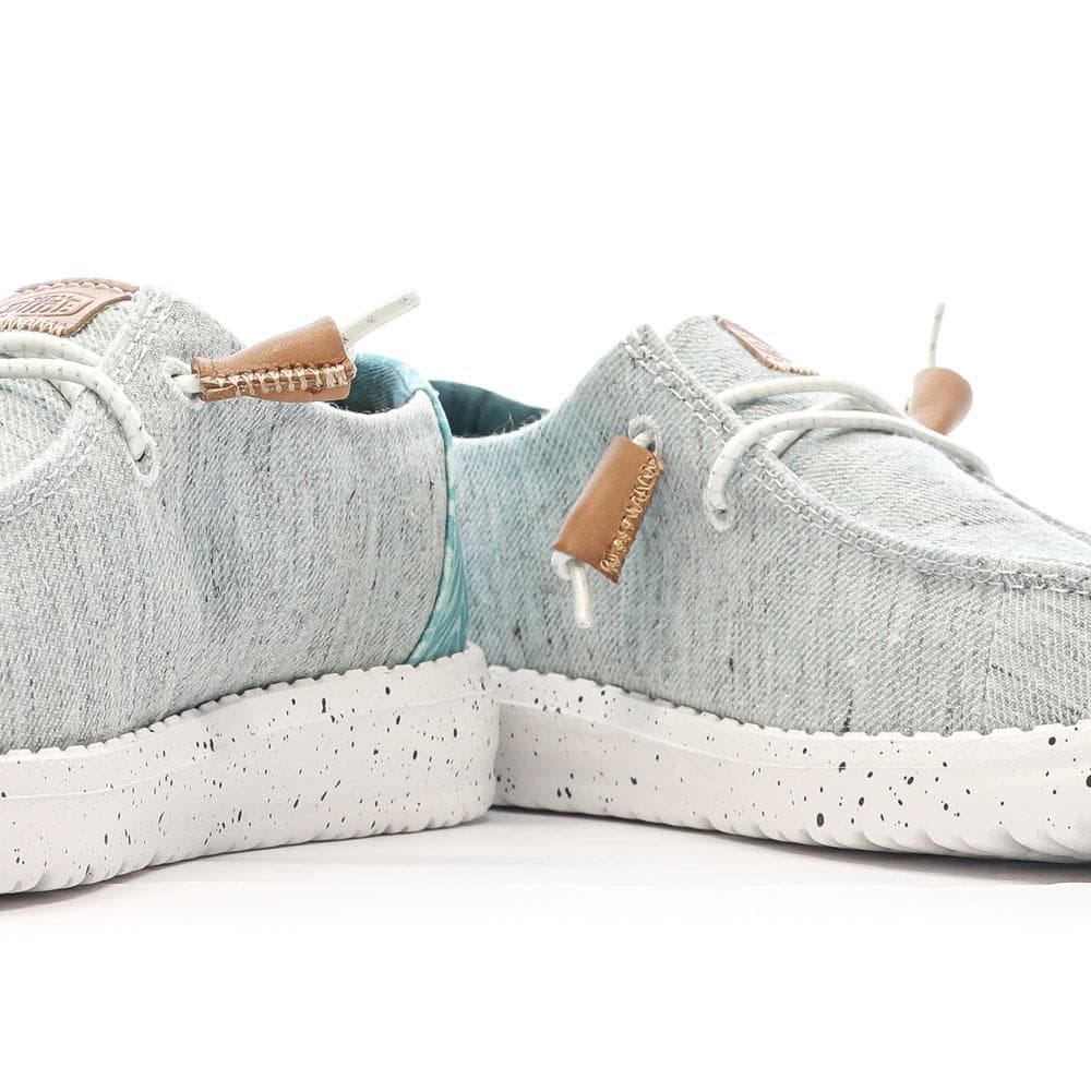Chaussures Vert d'Eau Femme Hey Dude Wendy Heathered Slub 7