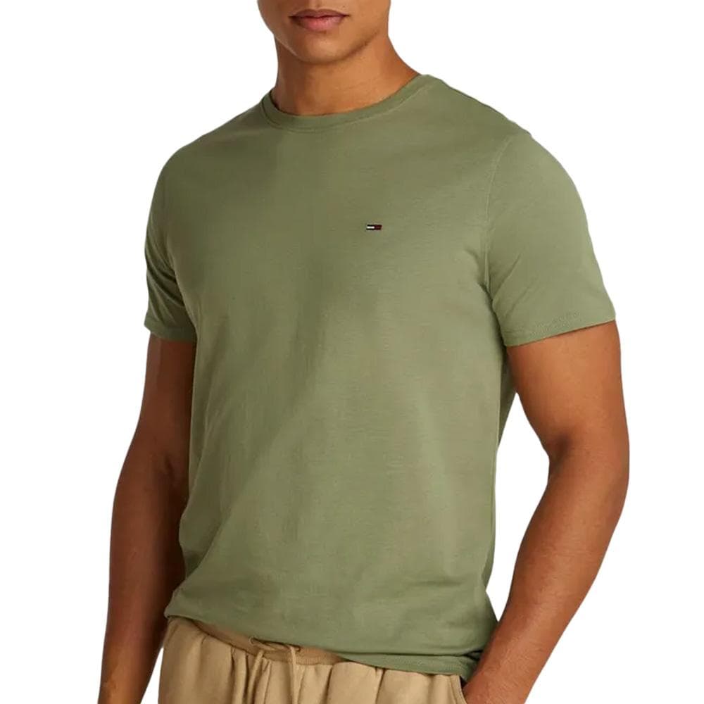 T-shirt Kaki Homme Tommy Hilfiger Tjm X Slim Jaspe 1