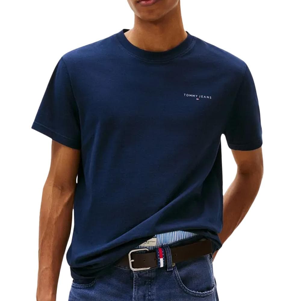 T-shirt Marine Homme Tommy Hilfiger Tjm Slim Linear Ches-dark 1