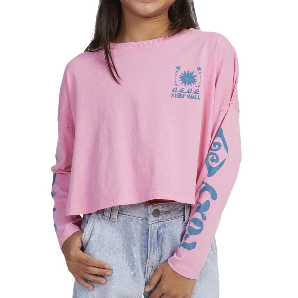 T-shirt Manches Longues Rose Fille Roxy All You Never 1
