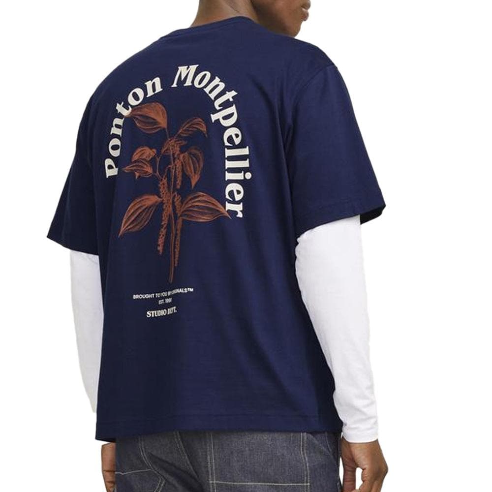 T-Shirt Marine Homme Jack & Jones Paros 2