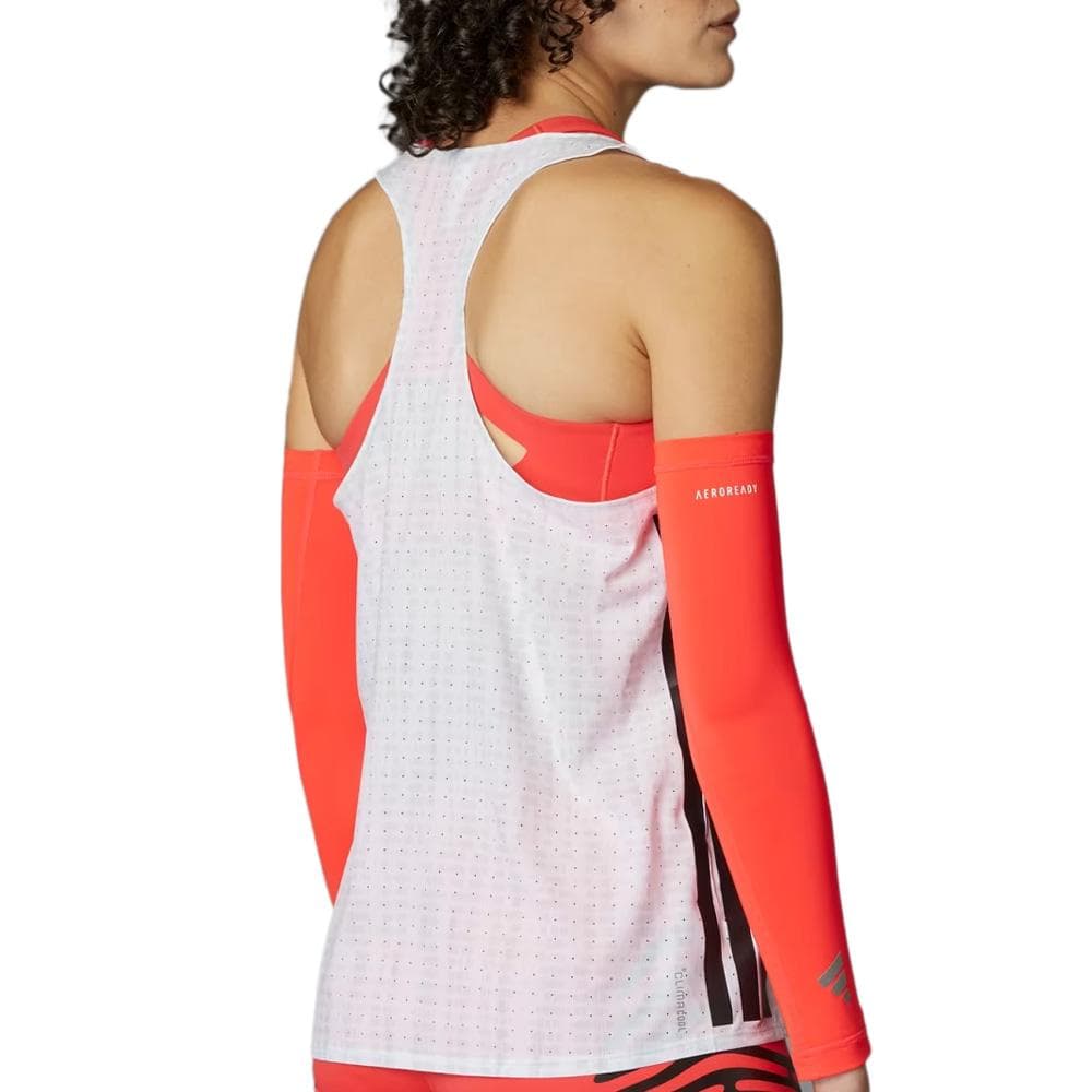 Débardeur Blanc/Noir Femme Adidas Adizero 3