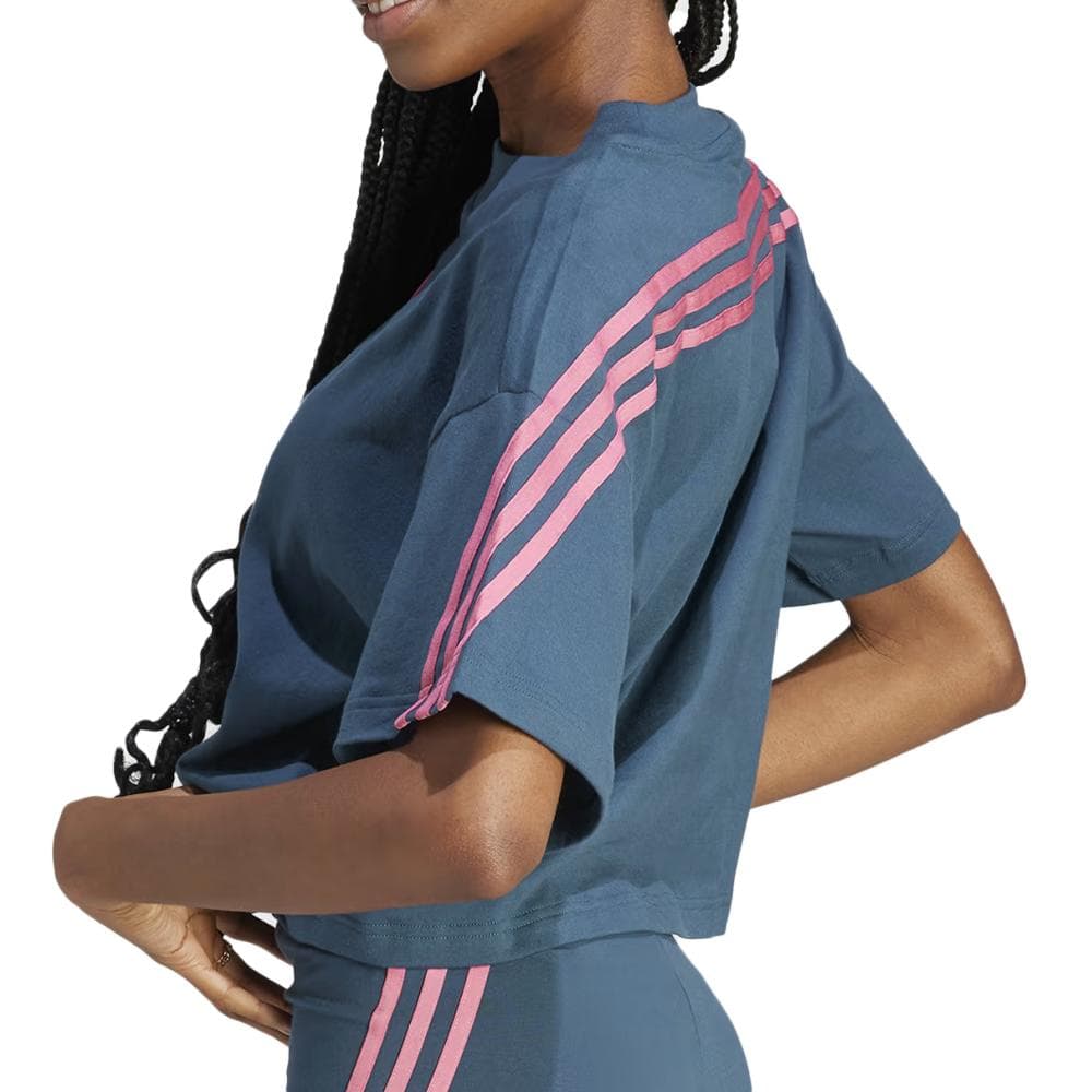 T-shirt Bleu Femme Adidas IL3063 2
