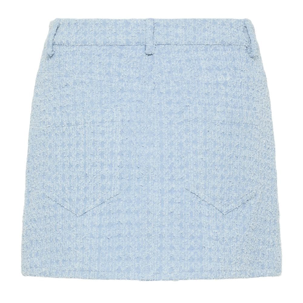 Jupe Courte Bleu Femme Pieces Denim Skirt 3