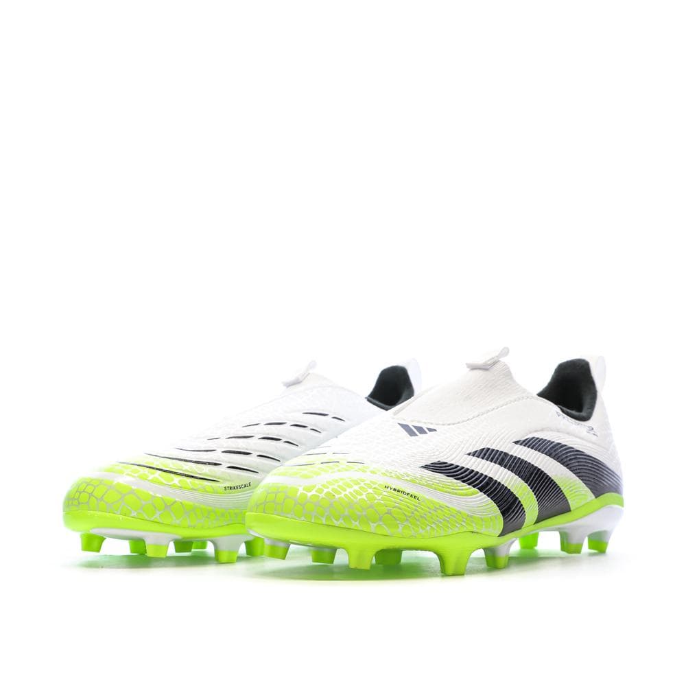 Chaussures de Foot Blanc/Jaune Junior Adidas Predator League Ll FG/MG 6