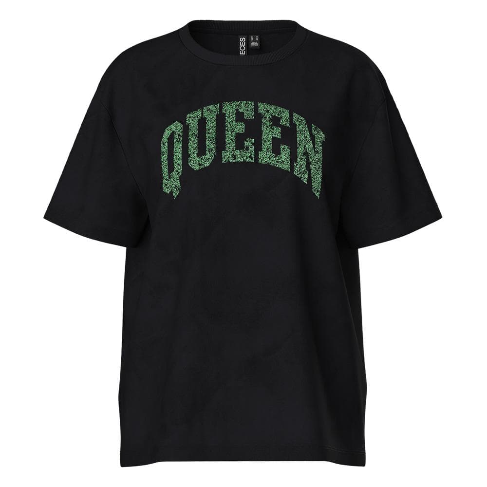 T-Shirt Gris/Vert Femme Pieces Celoise 1