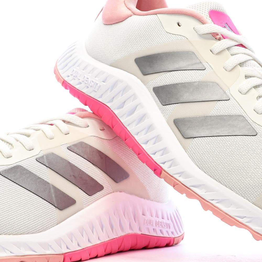 Baskets Blanches/Roses Femme Adidas Everyset Trainer 7