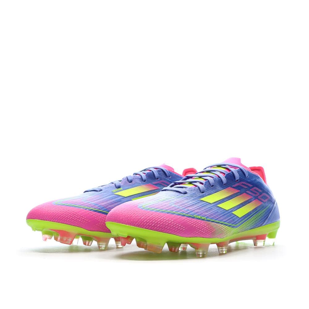 Chaussures de Foot Bleu/Rose/Jaune Homme Adidas F50 Pro FG 6
