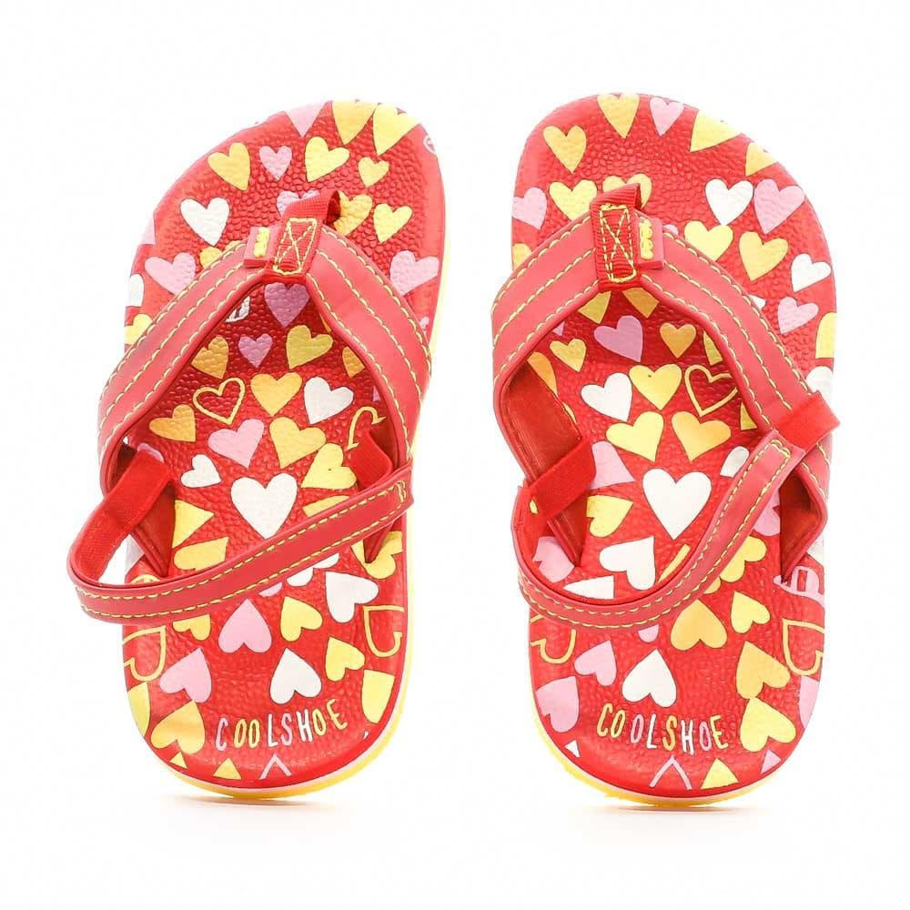 Tongs Rouge/Jaune Fille Cool Shoe 3