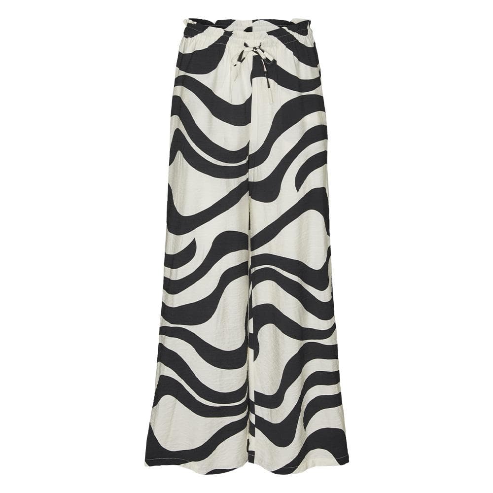 Pantalon fluide Beige/Noir Femme Vero Moda Lea 1