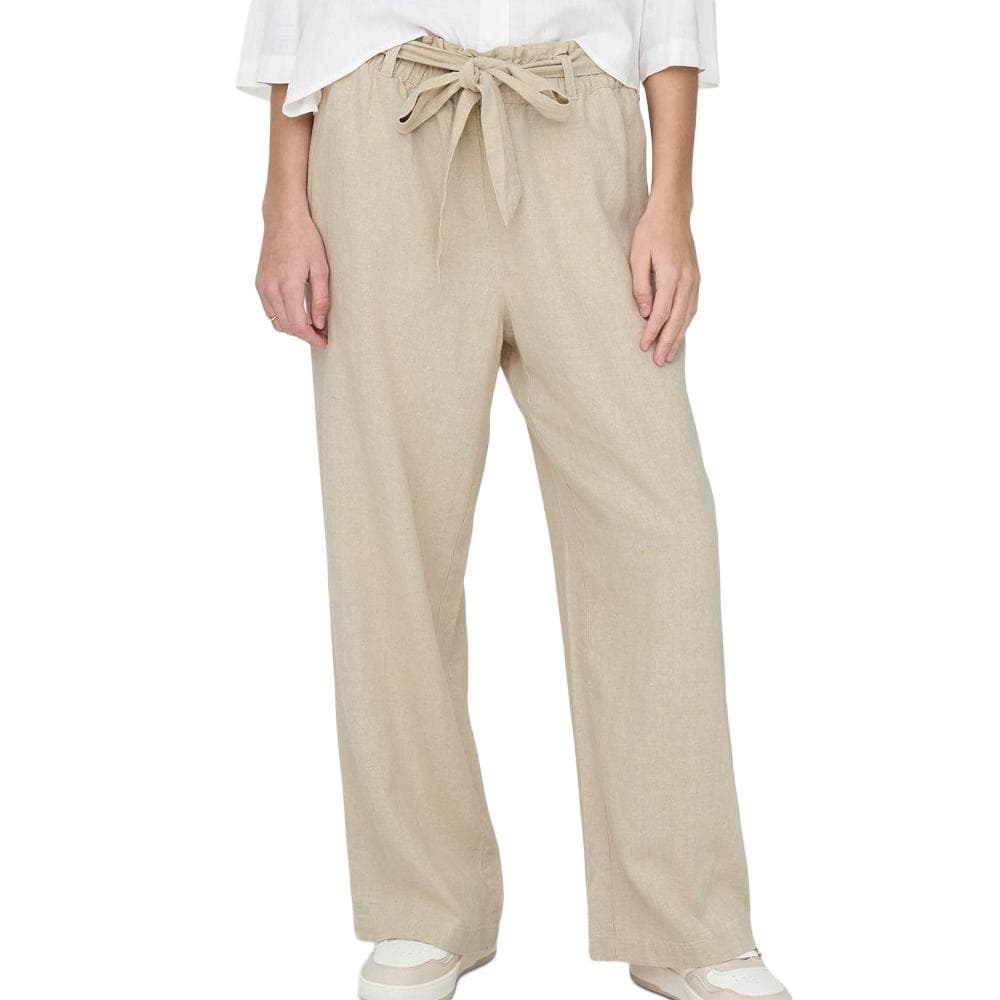 Pantalon en lin Écru Femme JDY Say 1