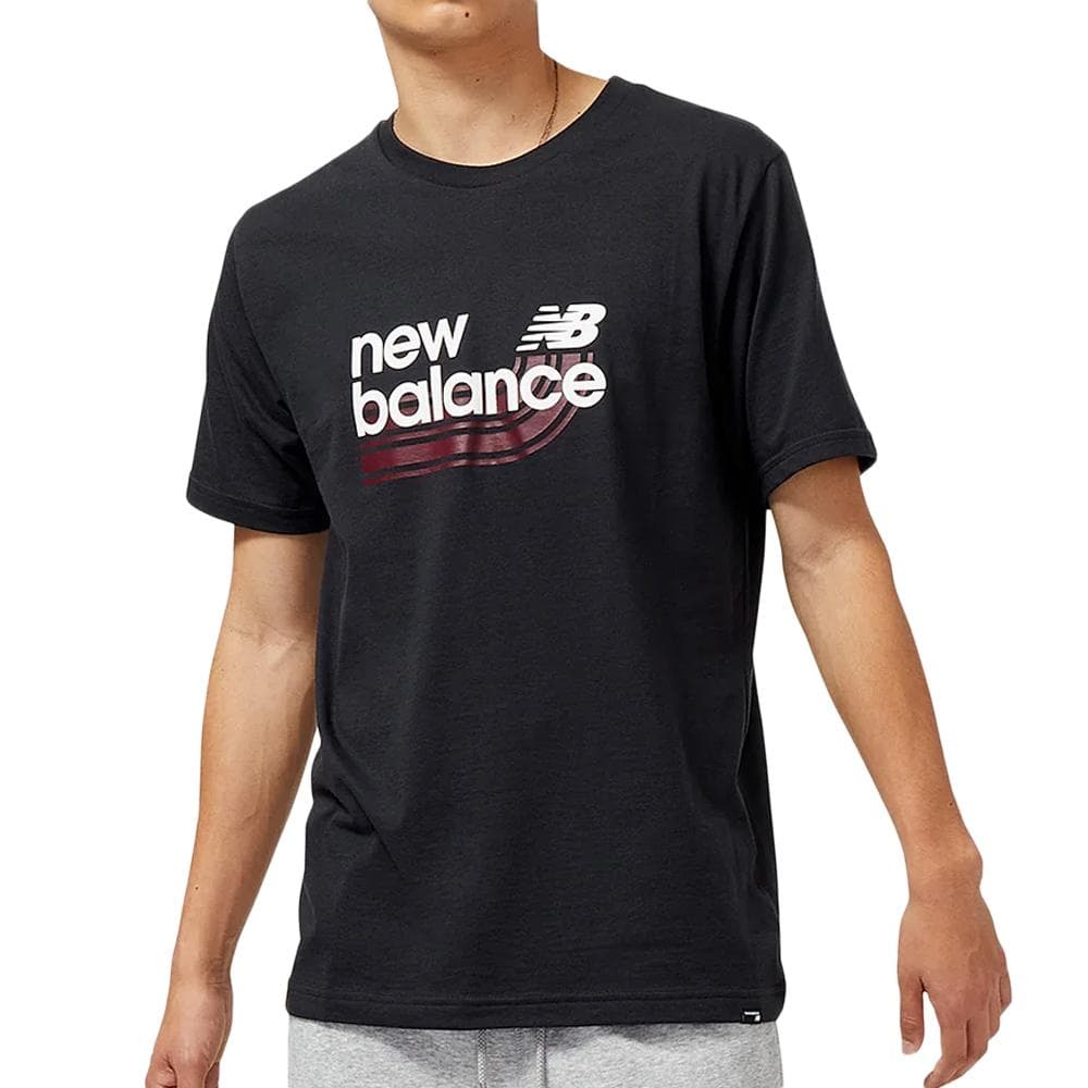 T-shirt Noir Homme New Balance Sport Stacked 1