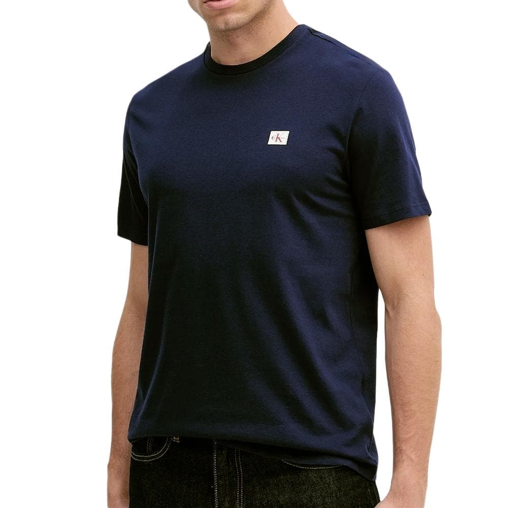 T-Shirt Marine Homme Calvin Klein Jeans Badge 30s 1