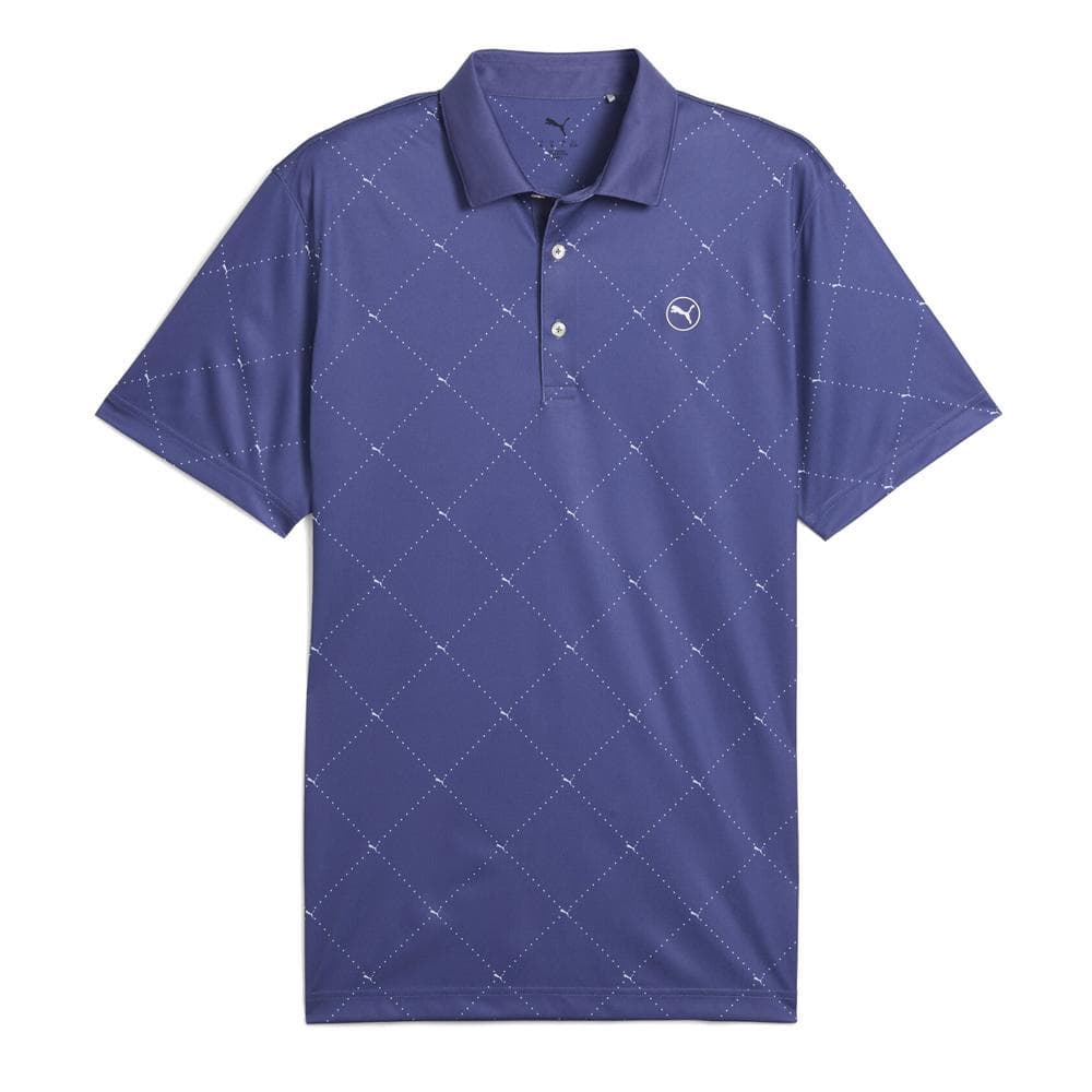 Polo Bleu Homme Puma Pure 2.0 Argyle 1