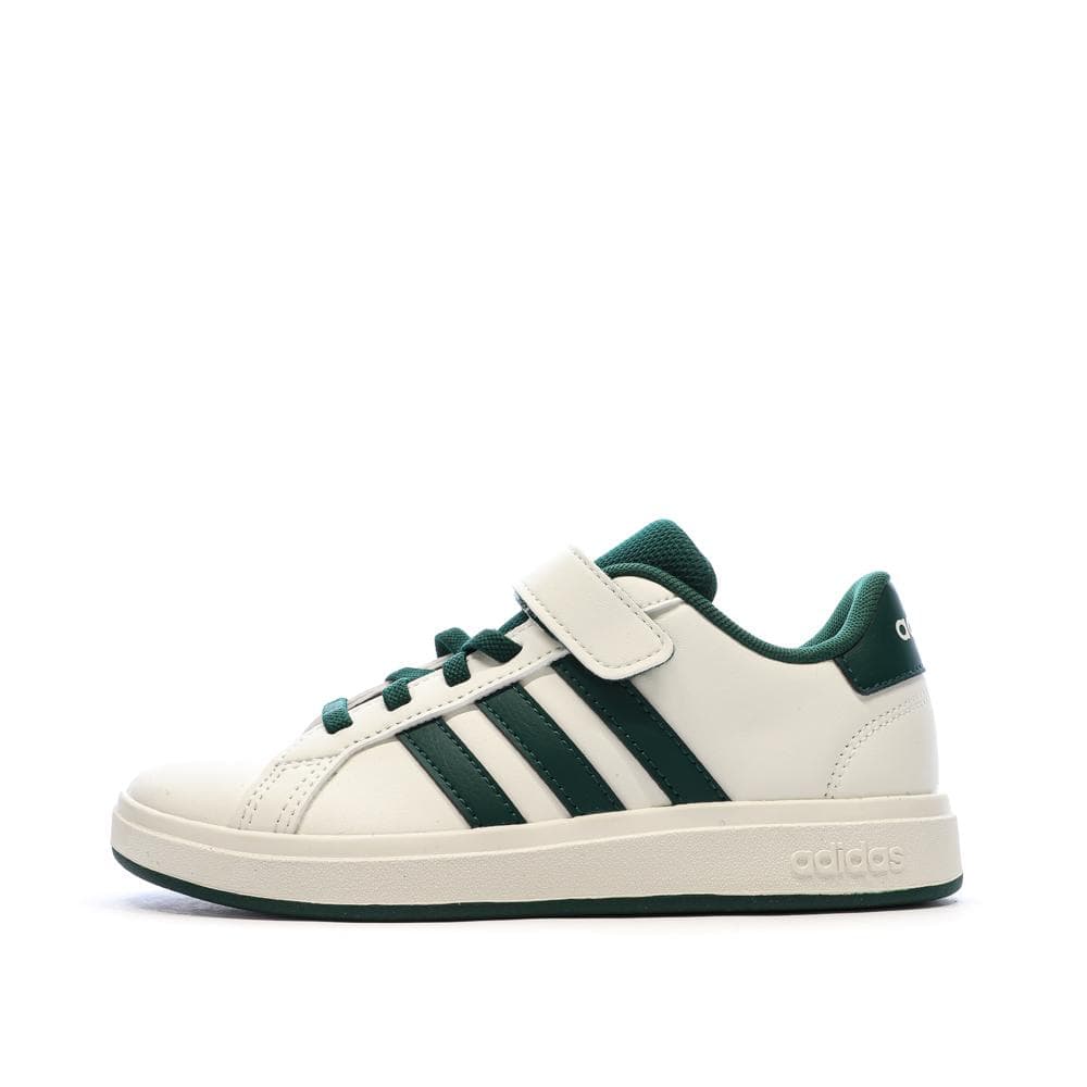 Baskets Ecru/Vert Garçon Adidas Grand Court 2.0 1
