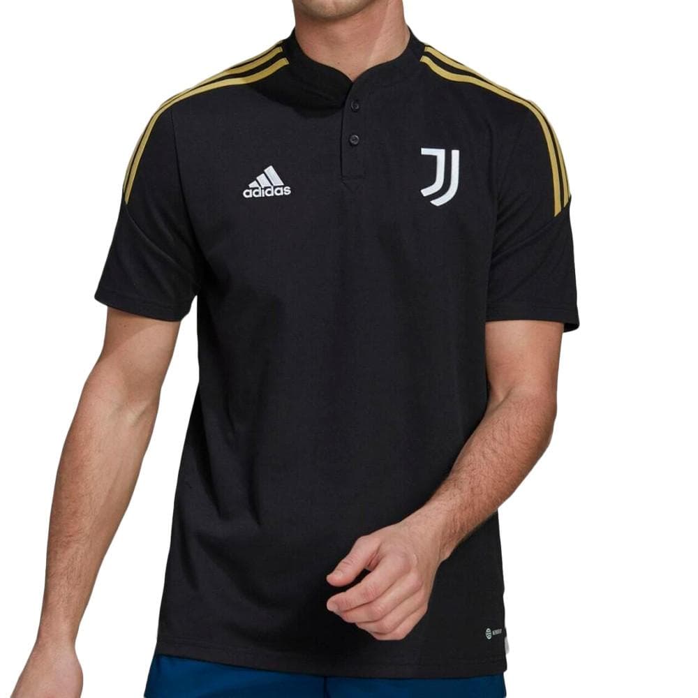 Juventus Turin Polo de foot Noir Homme Adidas 2022/23 1