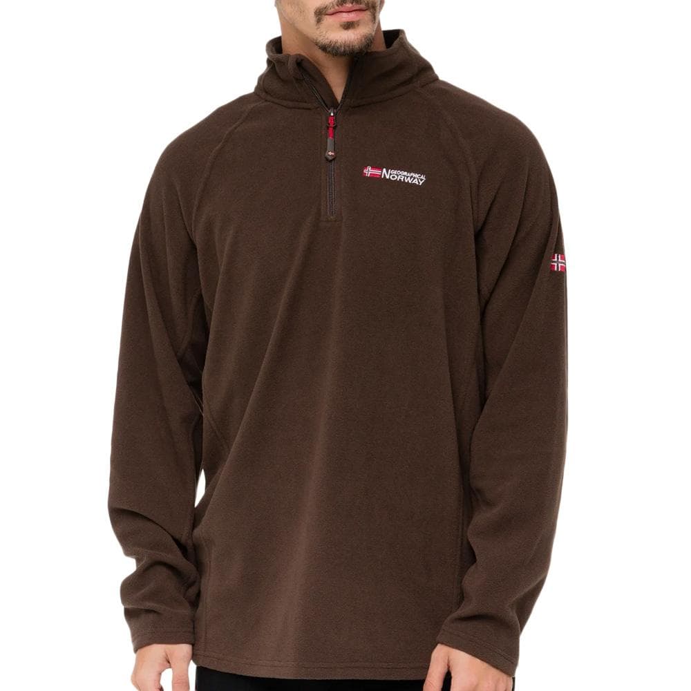 Veste Polaire 1/4 de Zip Marron Homme Geographical Norway Men 233 1