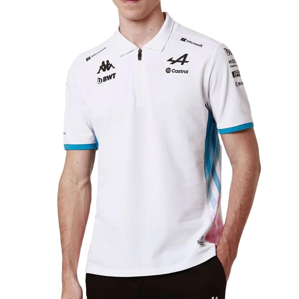 Polo Blanc/Turquoise Homme Kappa Adrem 1