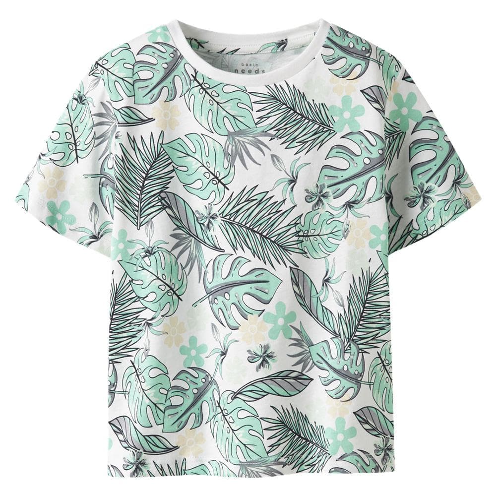 T-Shirt Blanc/Vert Garçon Name it Valmas 1