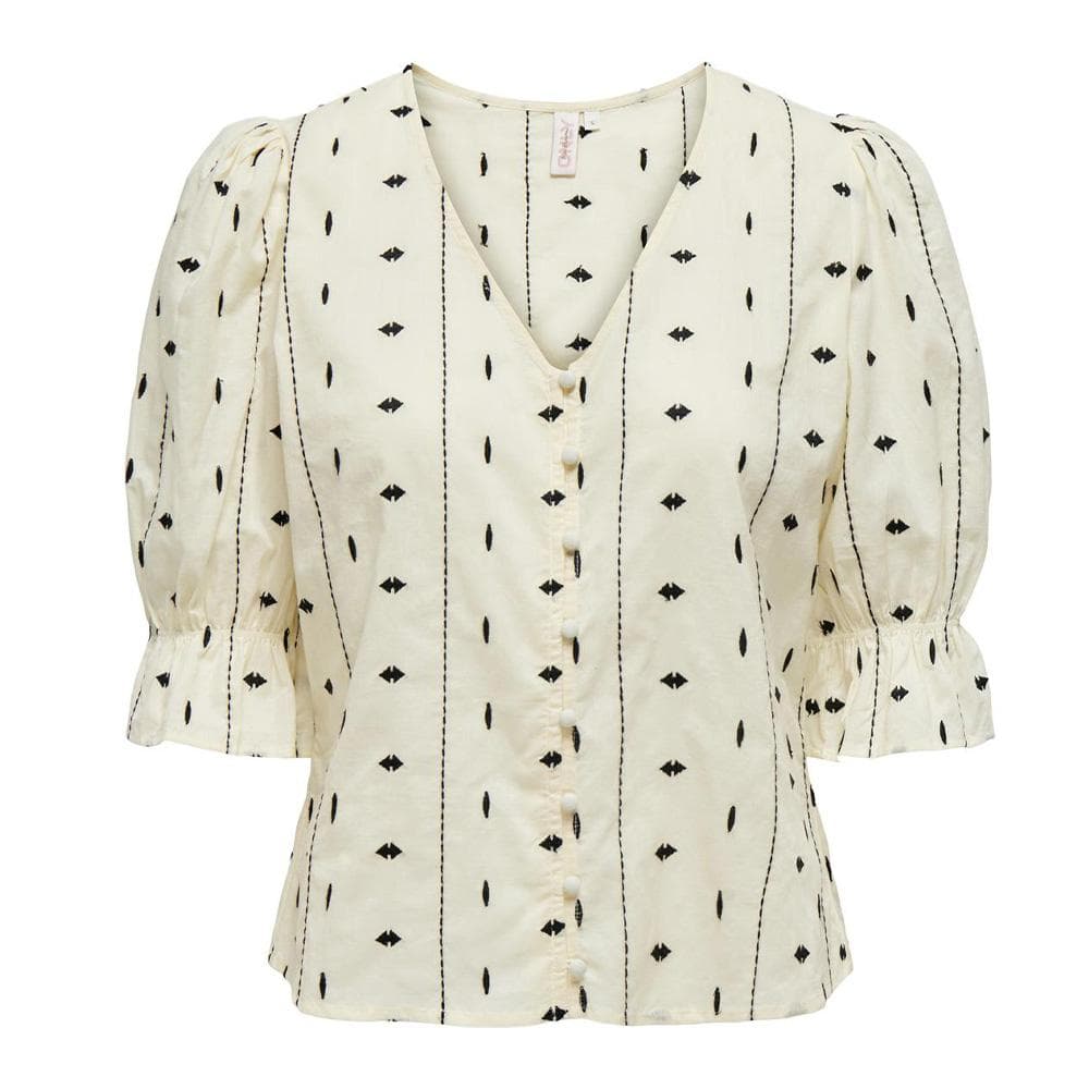 Blouse Écru/Noir Femme Only Jasmin 2